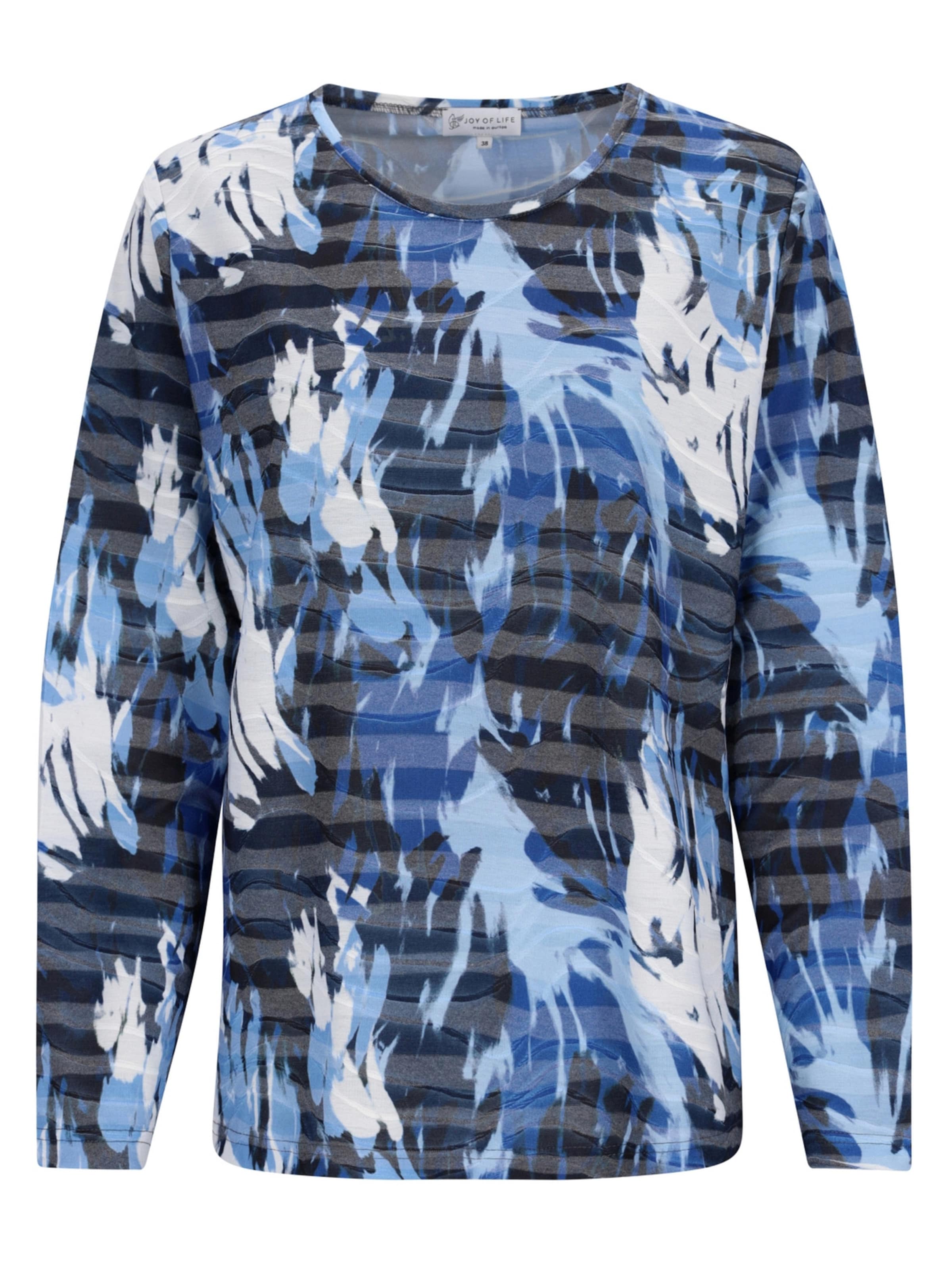 HAJO Shirt 'Shirt Wellenstruktur' in Blue: front