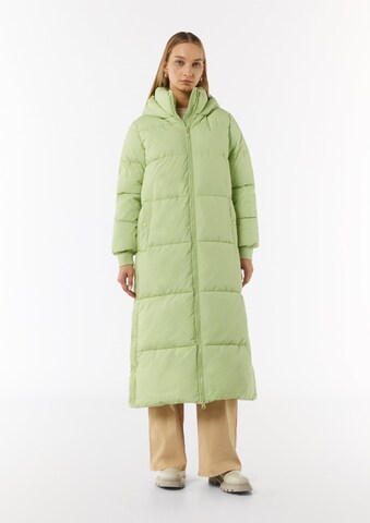 comma casual identity Wintermantel in Groen: voorkant