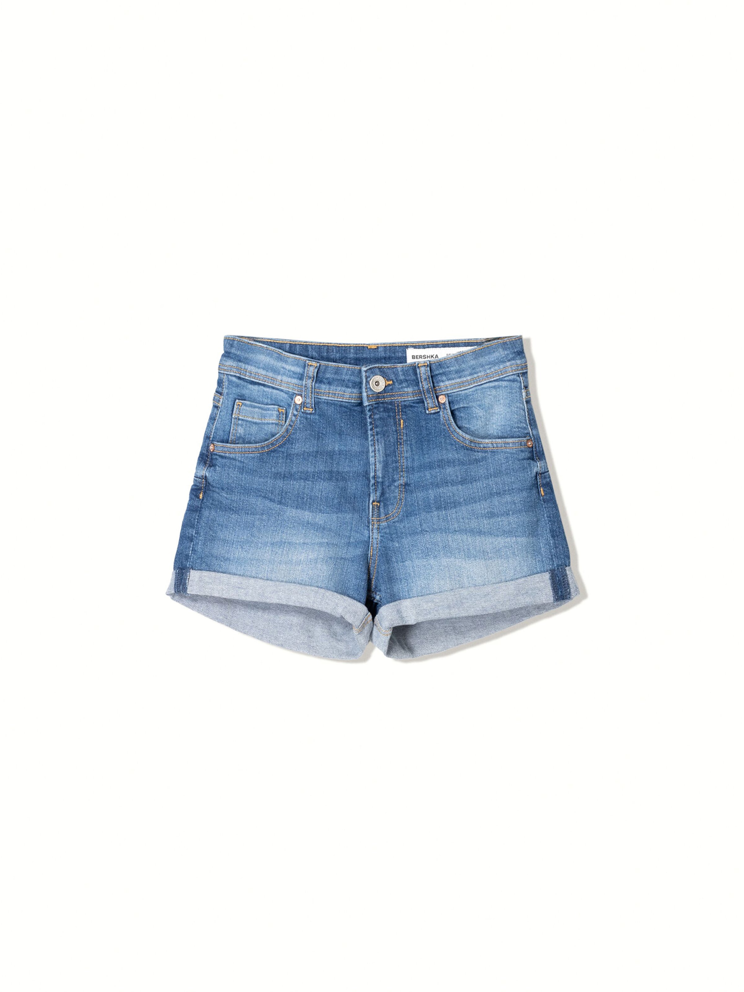 Regular Jeans de la Bershka pe albastru: față