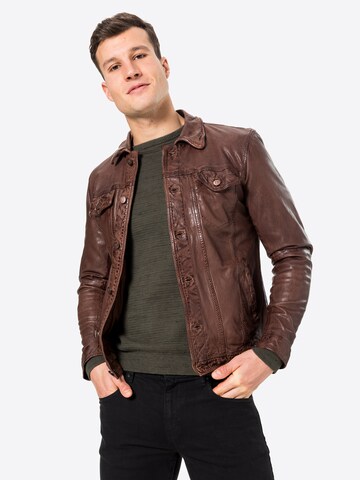 Veste mi-saison 'Derk' FREAKY NATION en marron : devant