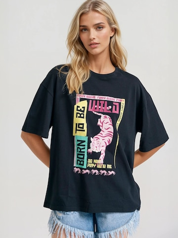 Funky Buddha Majica | črna barva: sprednja stran