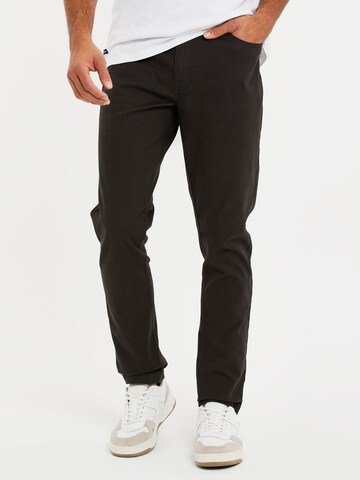 Threadbare Regular Jeans in Zwart: voorkant