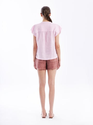 Haris Cotton Blouse in Roze