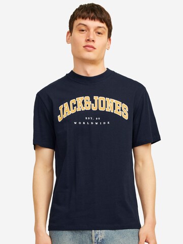 JACK & JONES Shirt 'Caleb Varsity'‌‌ in Blau