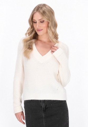 DreiMaster Vintage Sweater 'Classic Look' in White: front
