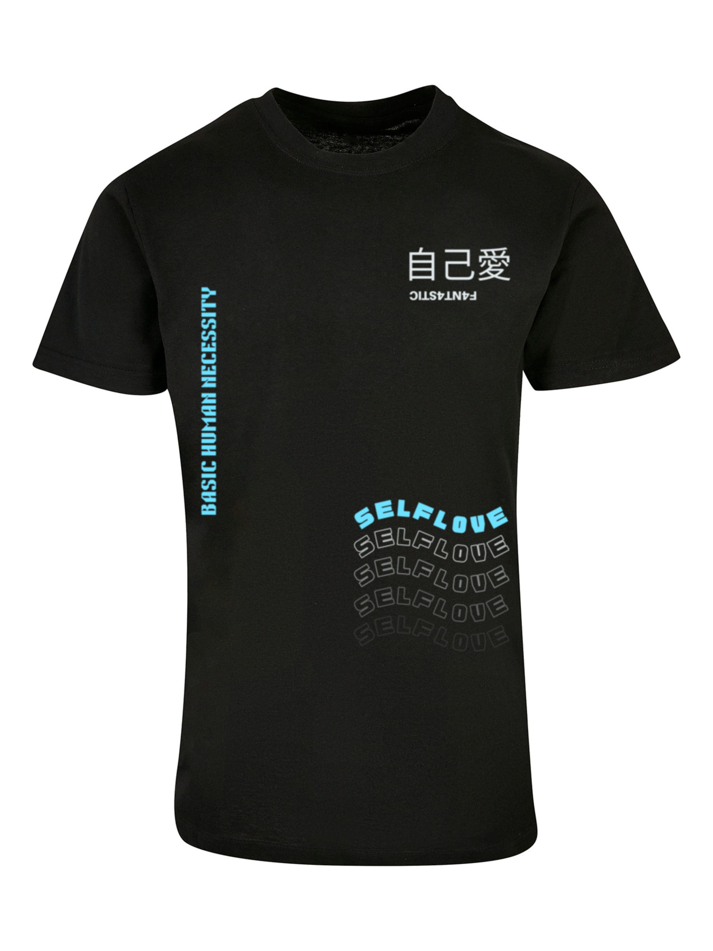 F4NT4STIC Shirt 'Self Love' in Zwart: voorkant