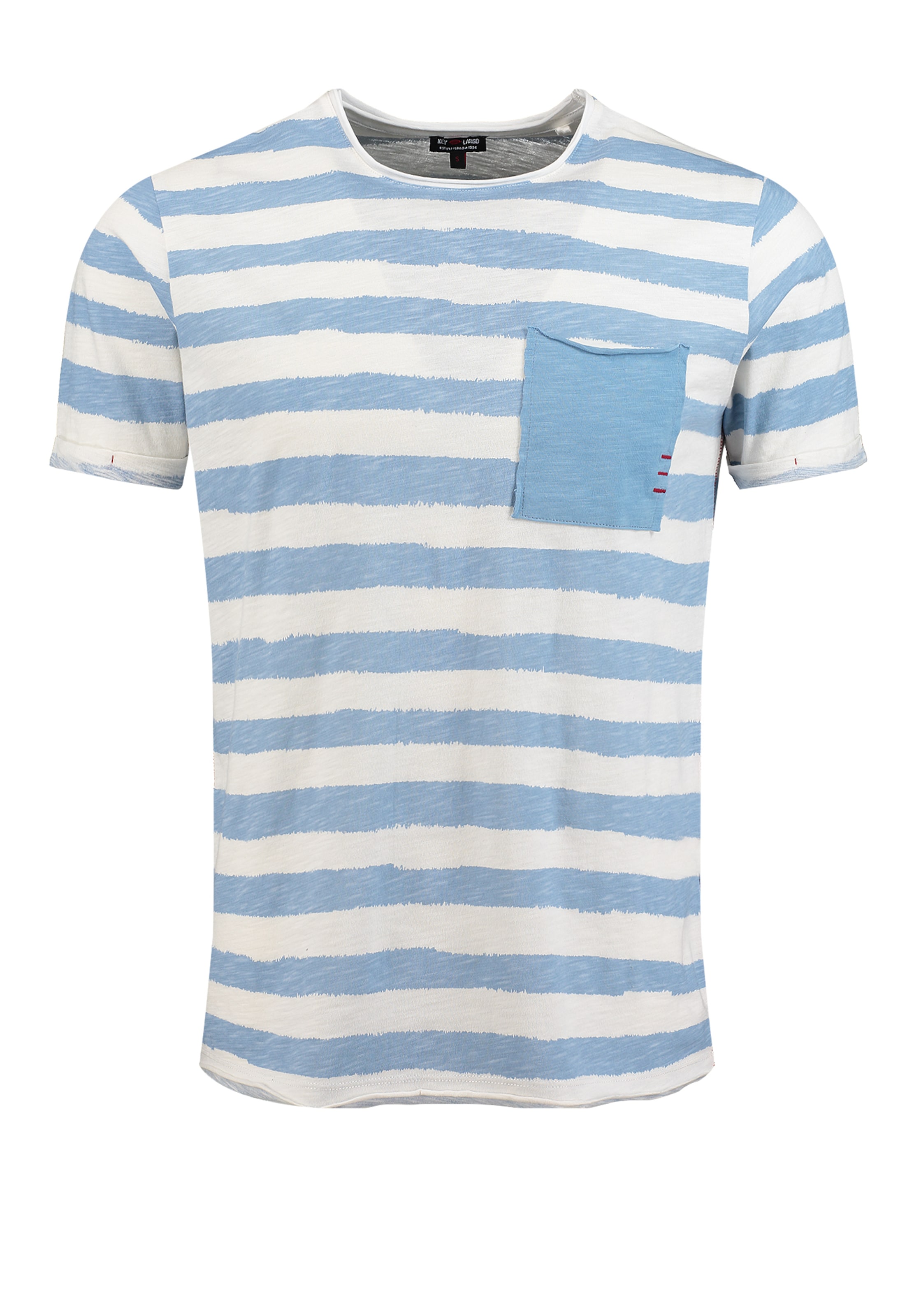 Key Largo Тениска 'CAMPAIGN' в синьо / бяло, Преглед на продукта