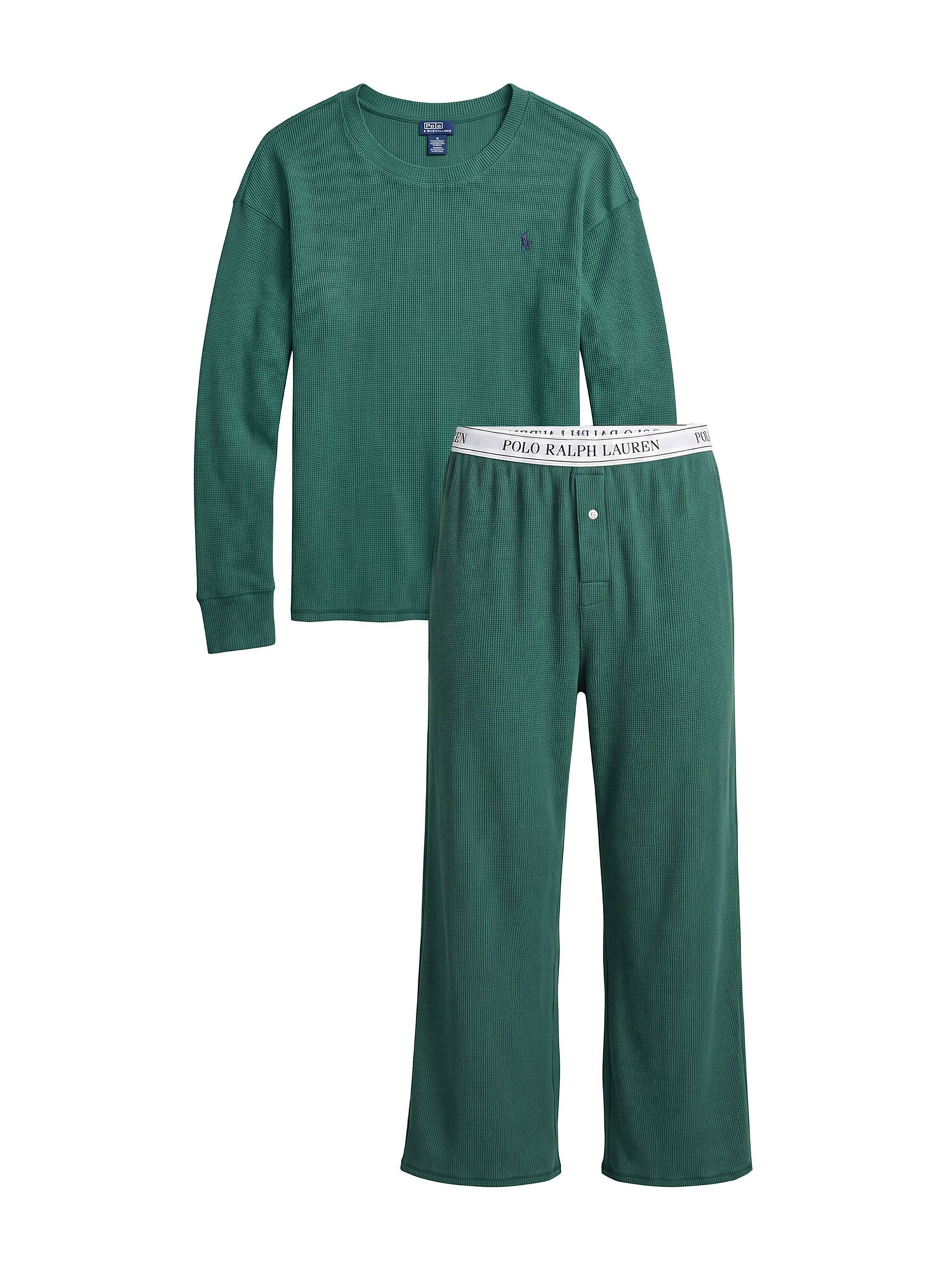 Polo Ralph Lauren Pajama 'Club Waffle' in Blue