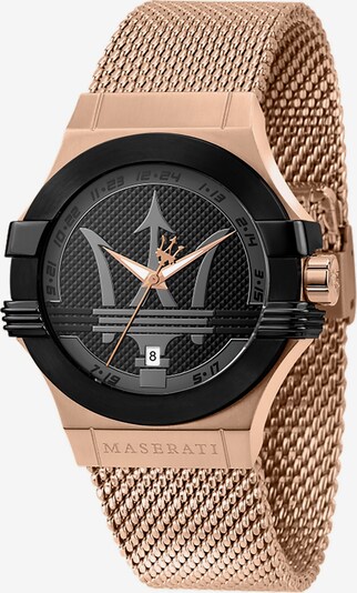 Maserati Analoog horloge in de kleur Rose-goud / Zwart, Productweergave