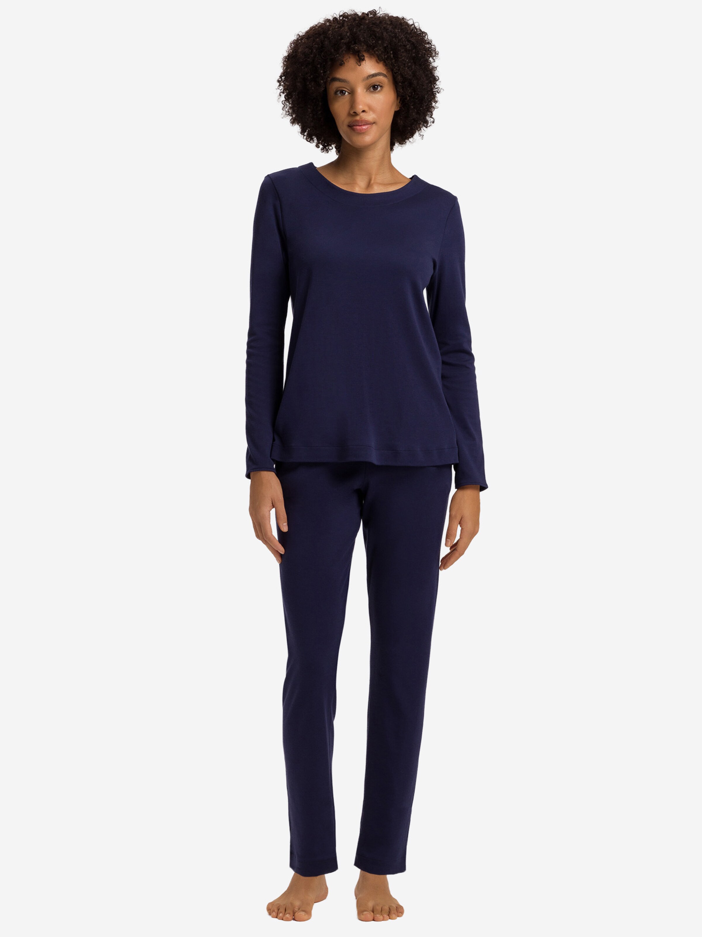 Pyjama ' Malena ' Hanro en bleu : devant