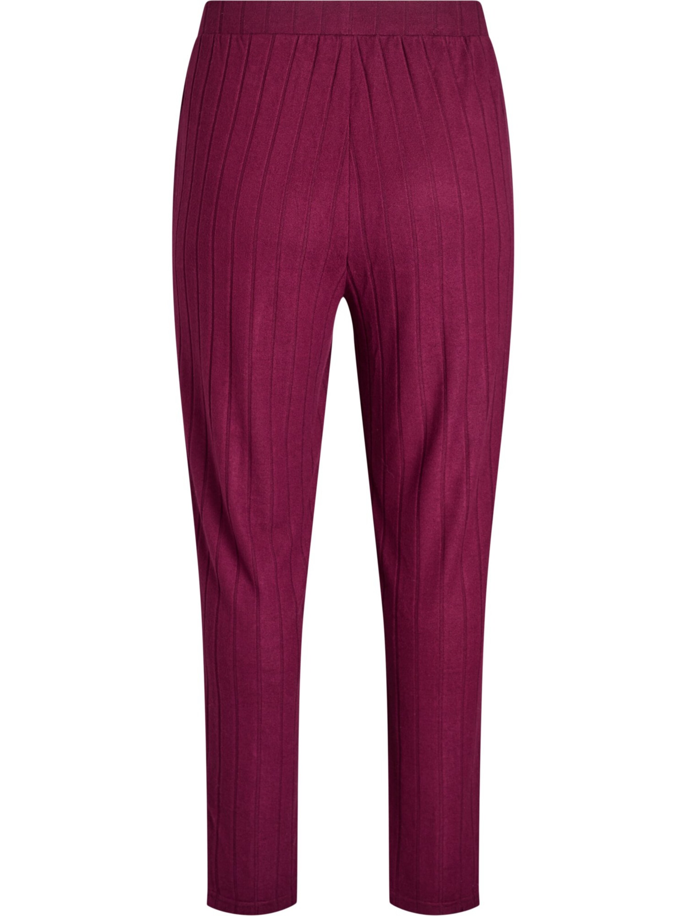Zizzi Loose fit Trousers 'LUNA' in Red