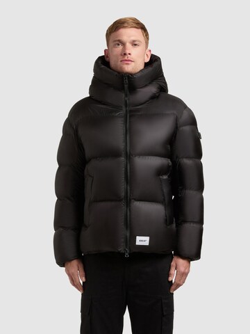 khujo Winterjacke 'Dane' in Schwarz: Vorderseite
