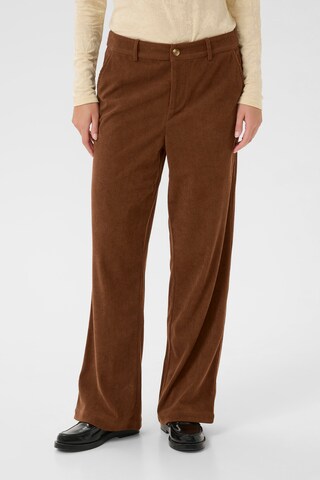 Regular Pantalon 'CRKanna' Cream en marron : devant