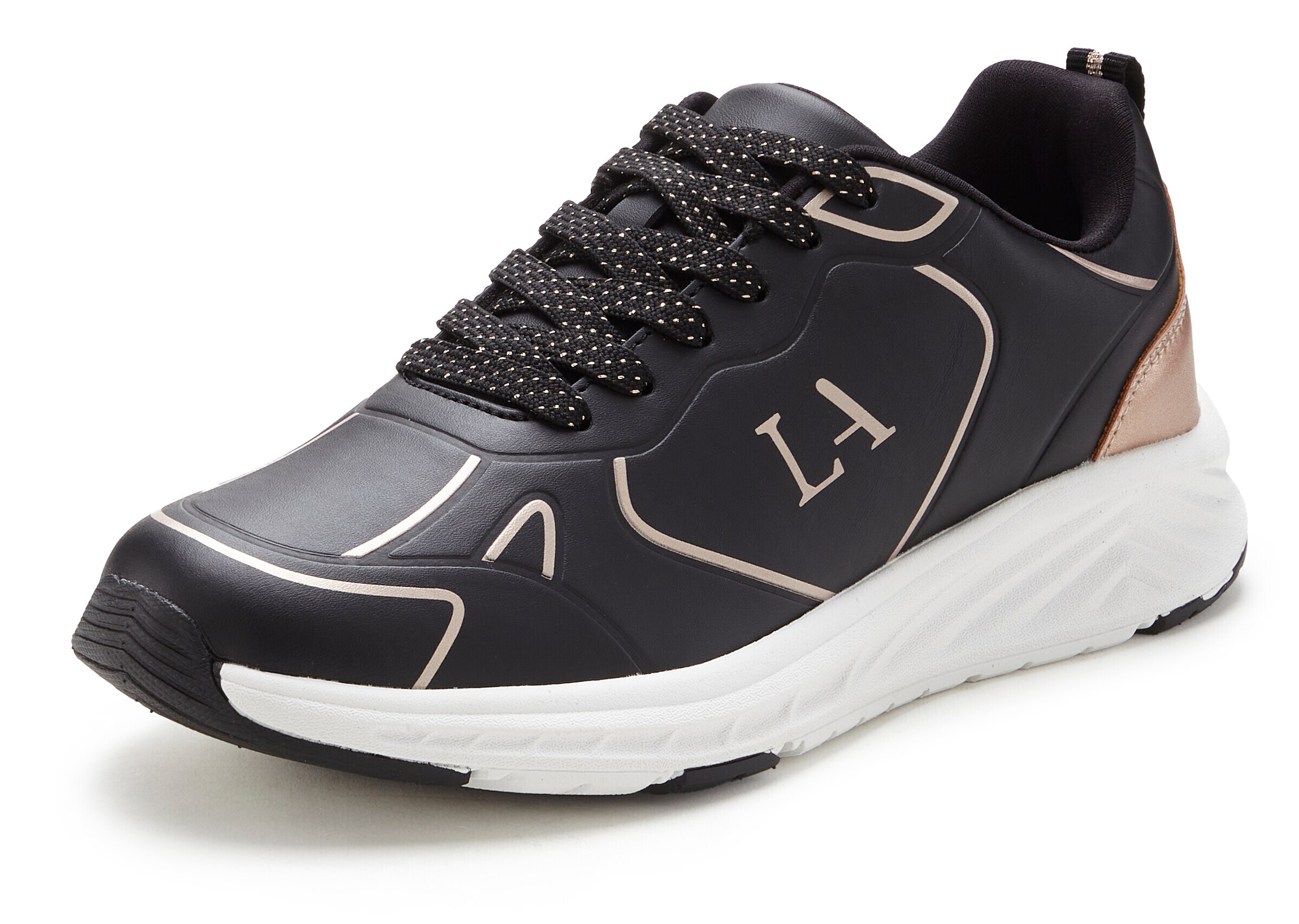 Baskets basses LASCANA en noir : devant