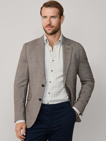 Hackett London Regular fit Colbert in Bruin: voorkant
