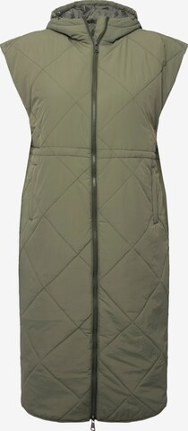 Ulla Popken Bodywarmer in Groen: voorkant