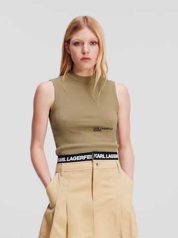 KARL LAGERFELD JEANS Knitted Top in Green: front