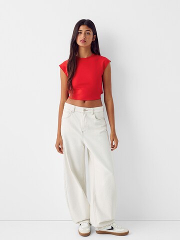 Bershka Tričko - Červená