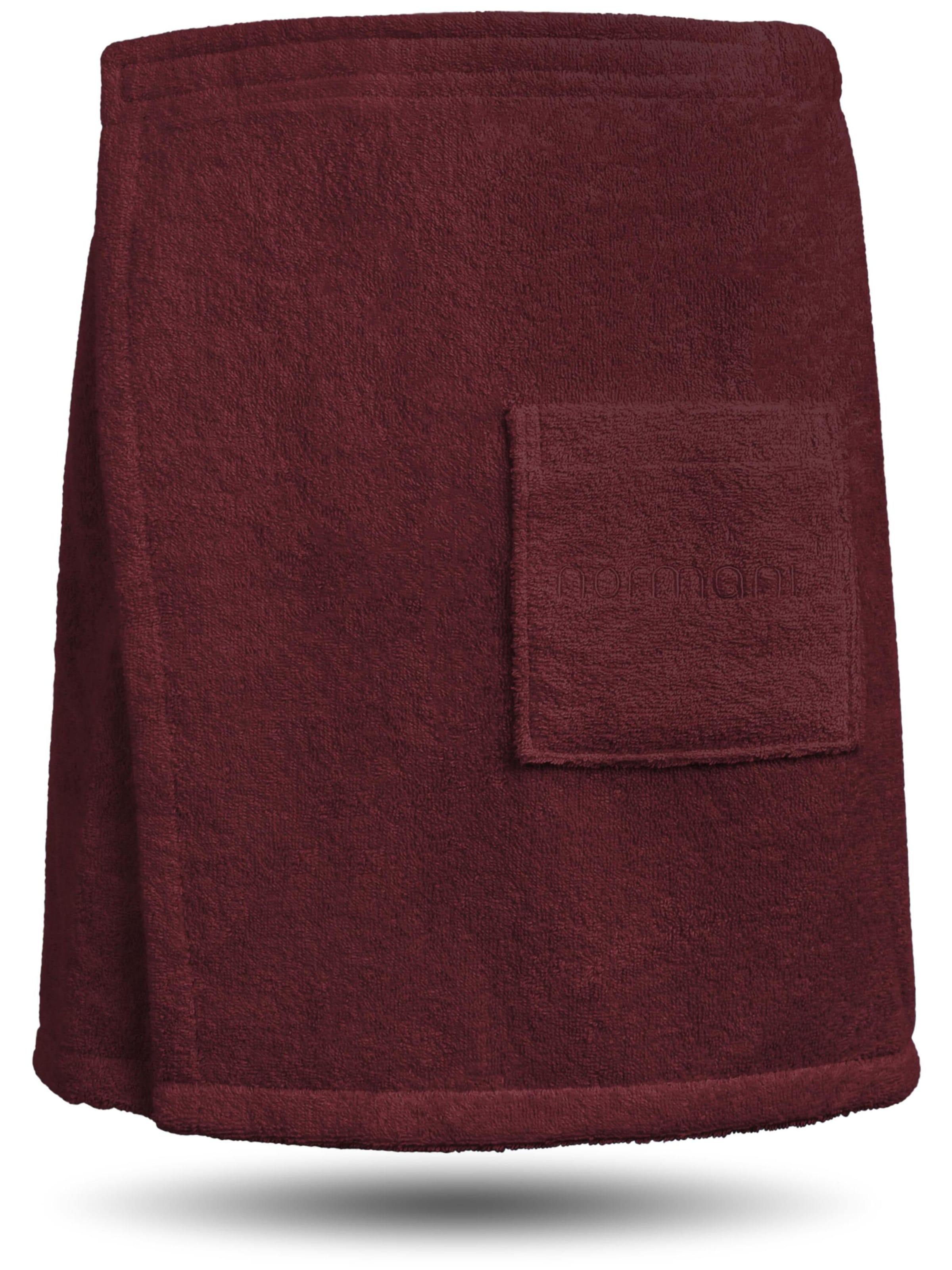 Peignoir court ' Mersin ' normani en rouge : devant