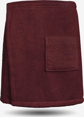 normani Short Bathrobe ' Mersin ' in Red: front