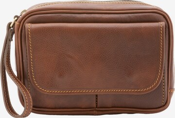 Pochette 'Pochette Vera Pelle Alessia Firenze - Manico e Zip Made in Italy' di Alessia Firenze in marrone: frontale