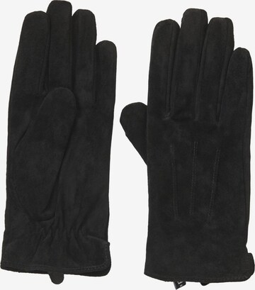 PIECES Full Finger Gloves 'Nellie' in Black: front