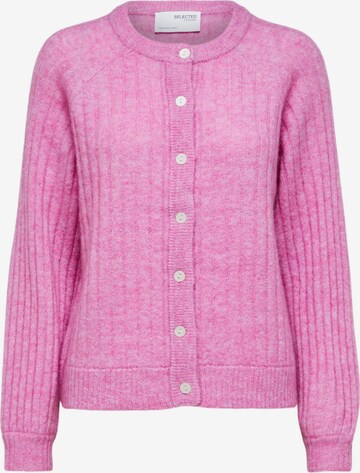 SELECTED FEMME Strikkejakke 'Mola' i rosa: forside