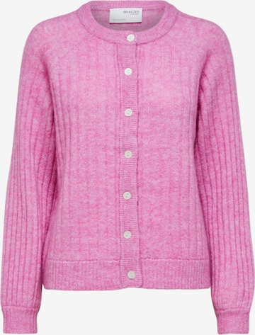 Cardigan 'Mola' SELECTED FEMME en rose : devant