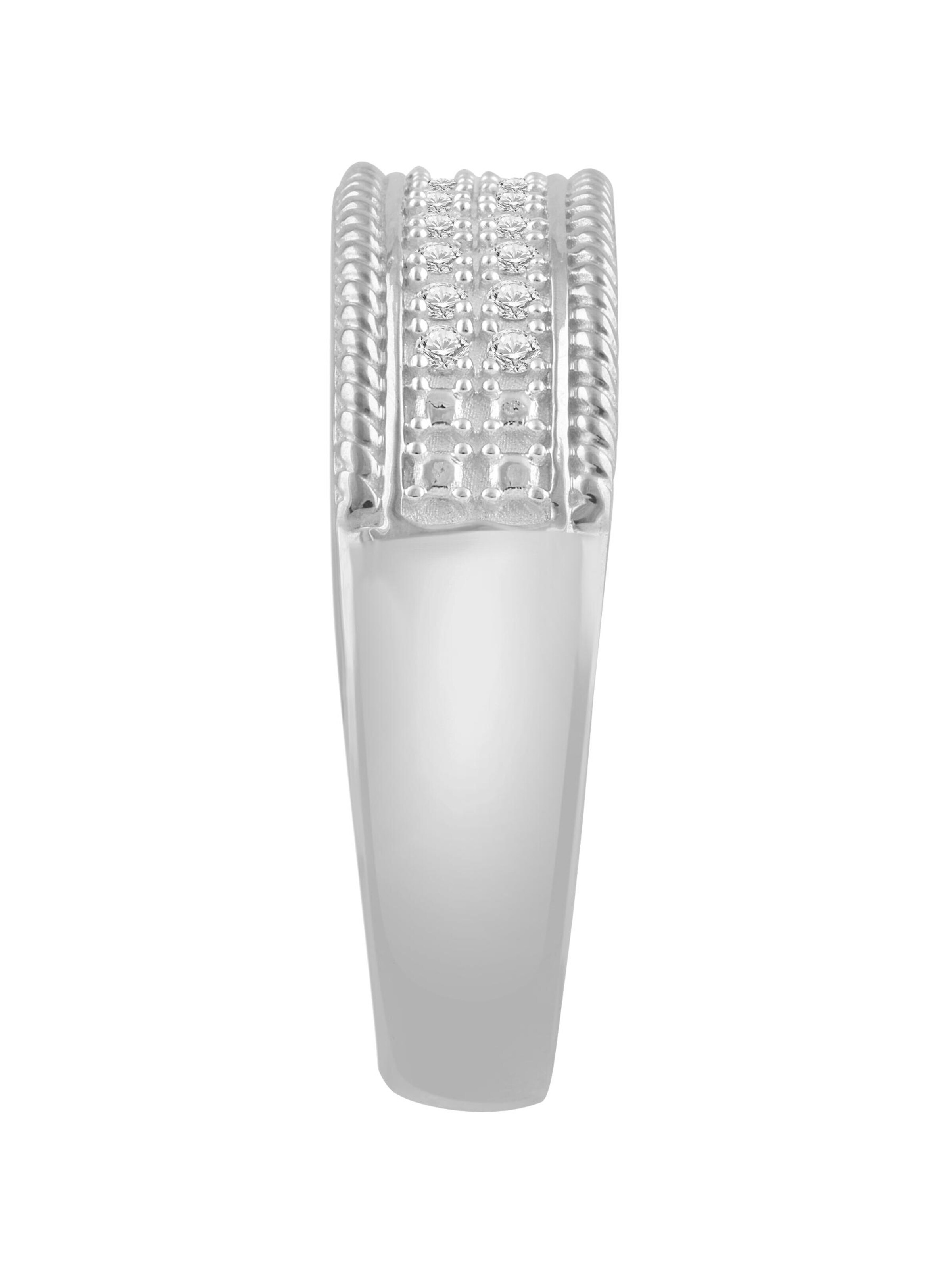 Diamant Exquis - Anillo 'Ring aus 375 Weißgold mit Diamant' en plata