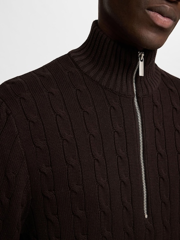 SELECTED HOMME Pullover in Braun