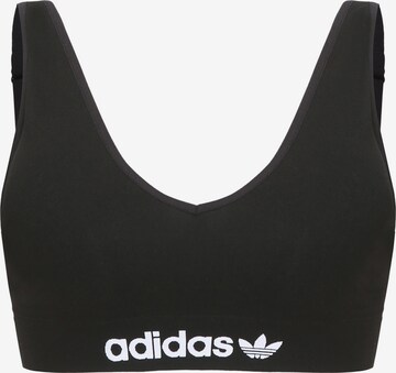 ADIDAS ORIGINALS Bustier BH ' Low Back ' in Zwart: voorkant