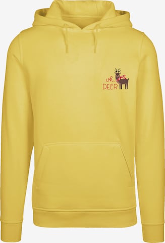 F4NT4STIC Sweatshirt 'Christmas Deer' in Geel: voorkant