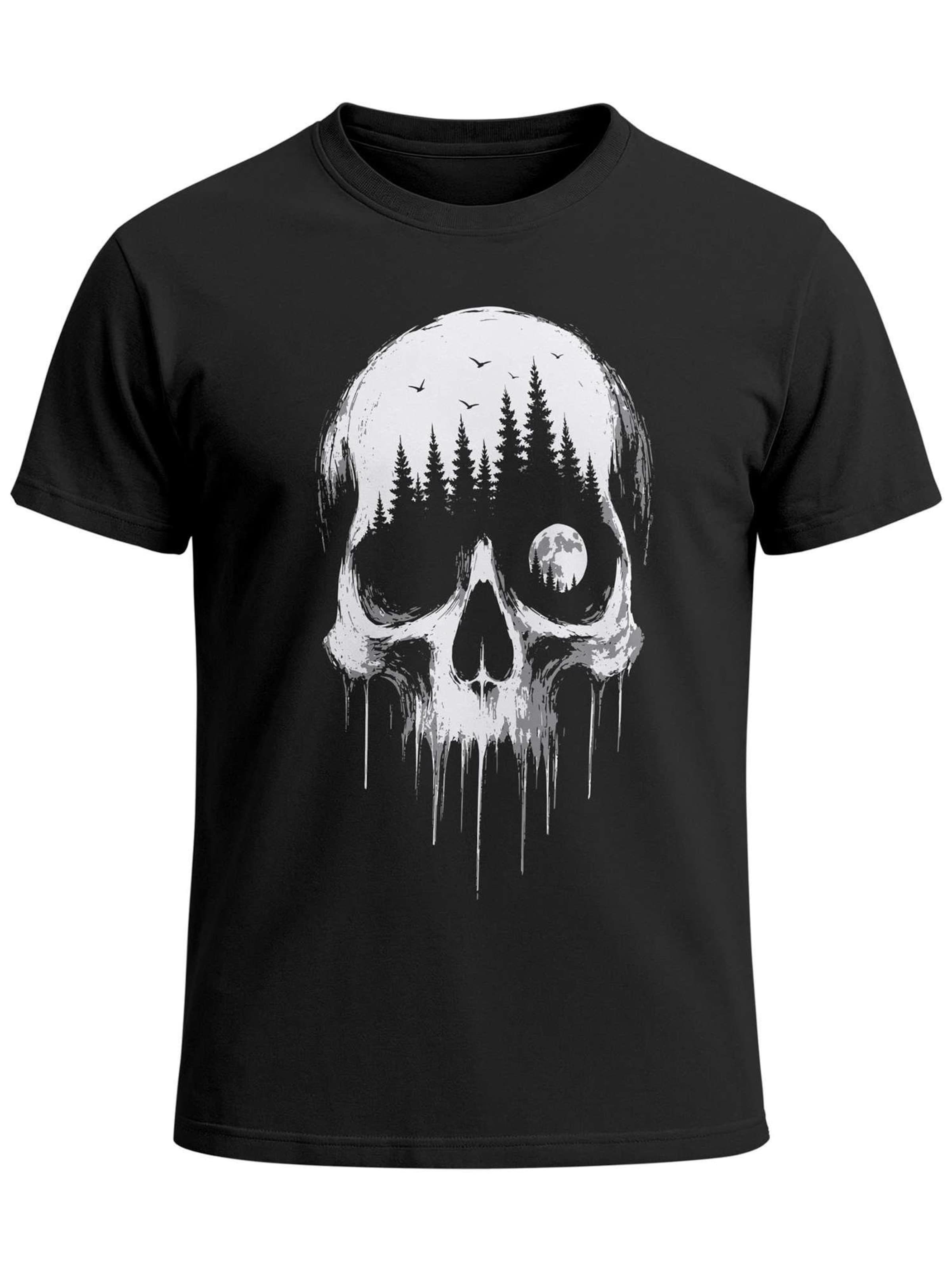 Neverless Shirt 'Skull Hiking' in Black: front