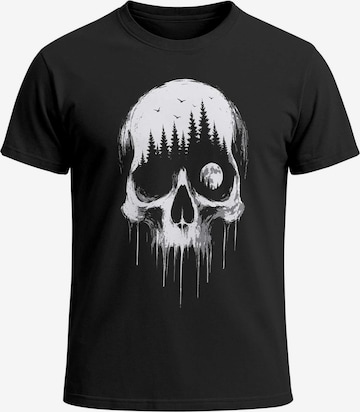Neverless Shirt 'Skull Hiking' in Black: front