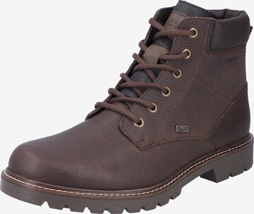 Rieker Veterboots '38842' in Bruin: voorkant