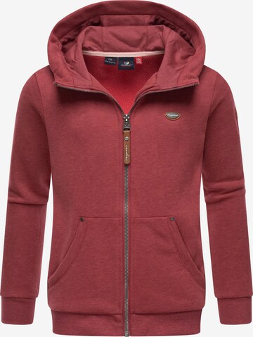 Ragwear Zip-Up Hoodie 'Nesie' in Red: front