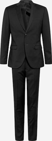 JACK & JONES Slimfit Kostym 'Franco' i svart: framsida