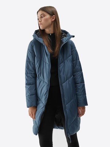 4F Χειμερινό παλτό σε μπλε: μπροστά
