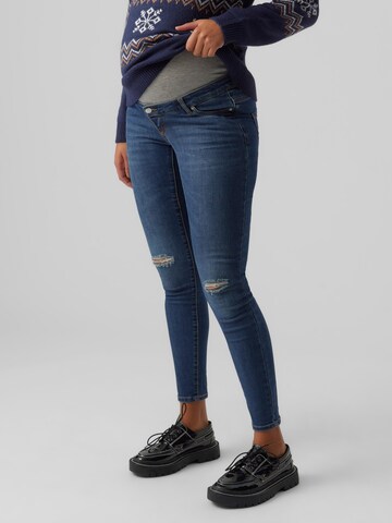 Vero Moda Maternity Slimfit Jeans 'Sophia' in Blauw: voorkant