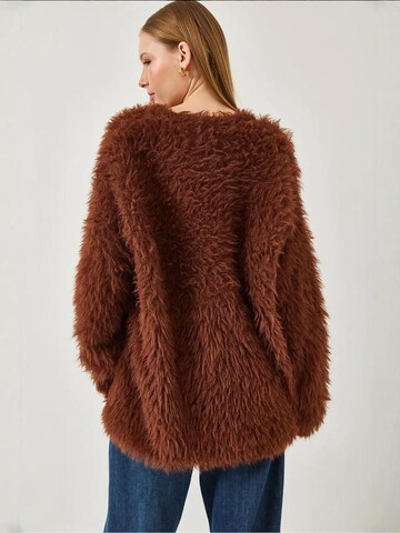 Bianco Lucci Gebreid vest in Bruin