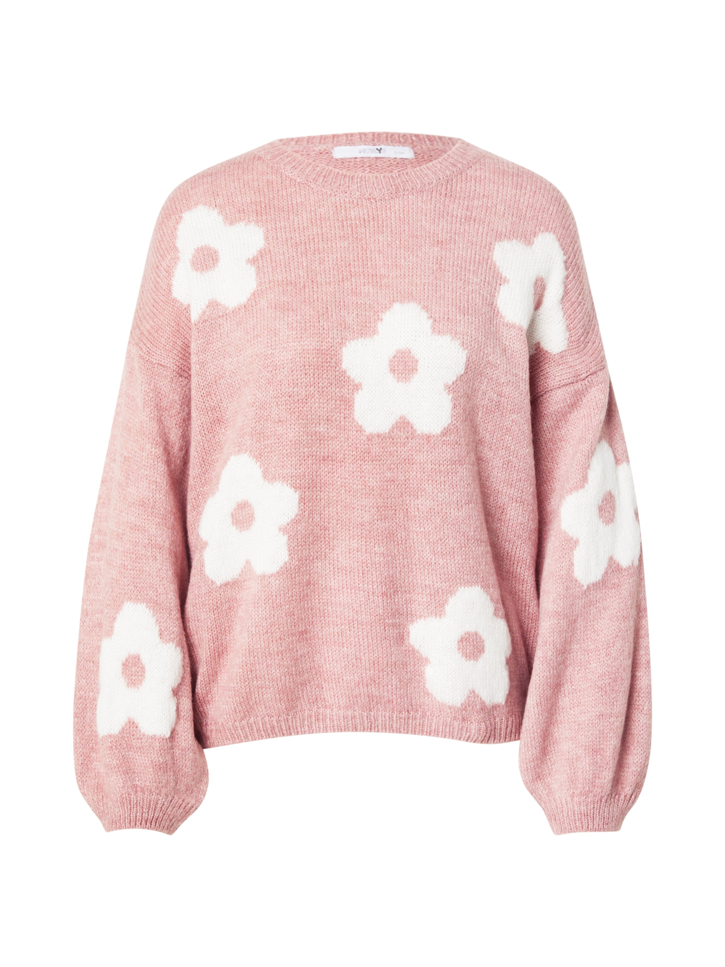 Hailys Sweater 'Fl44ower' in Pink: front