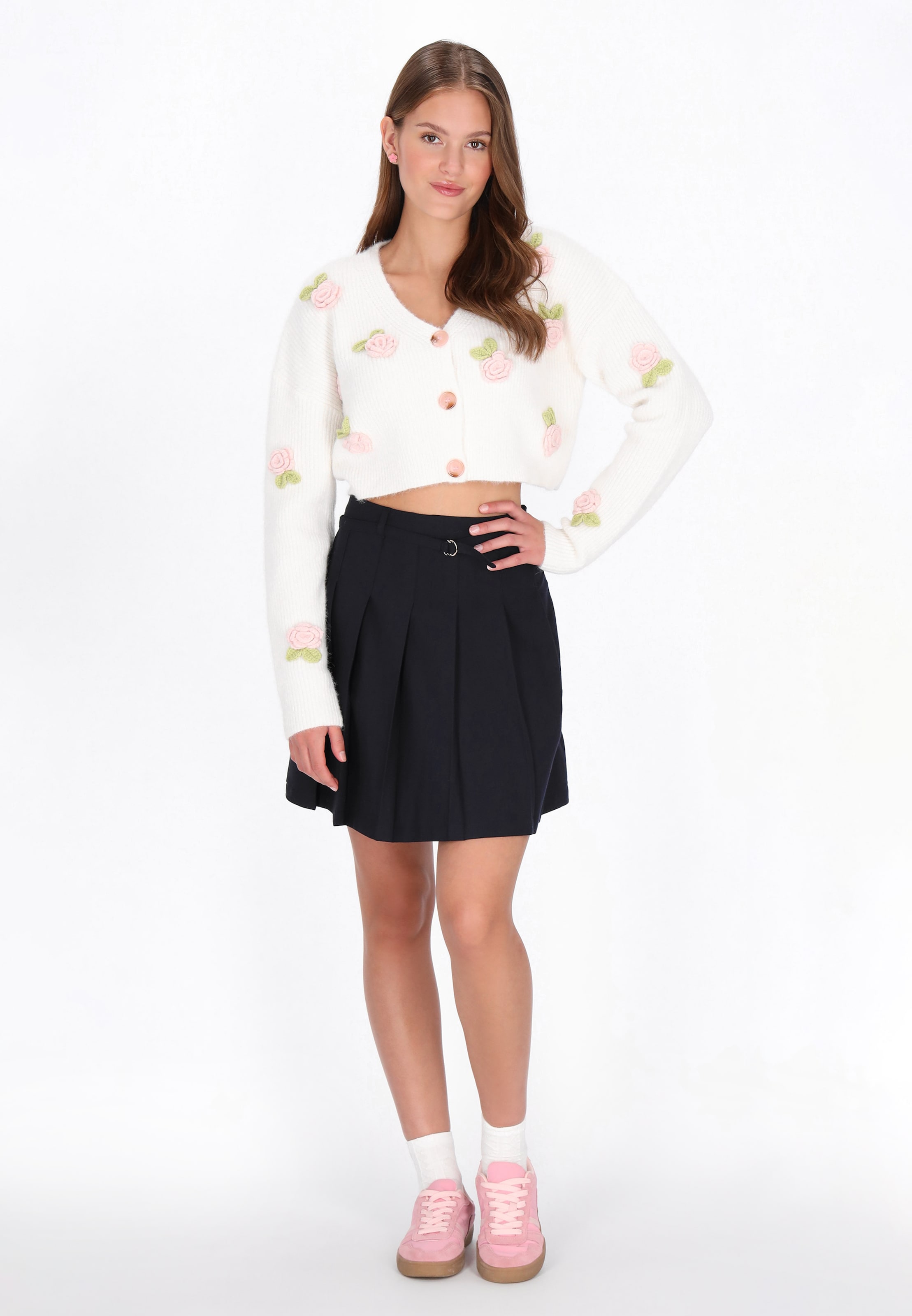 Cardigan swirly en blanc