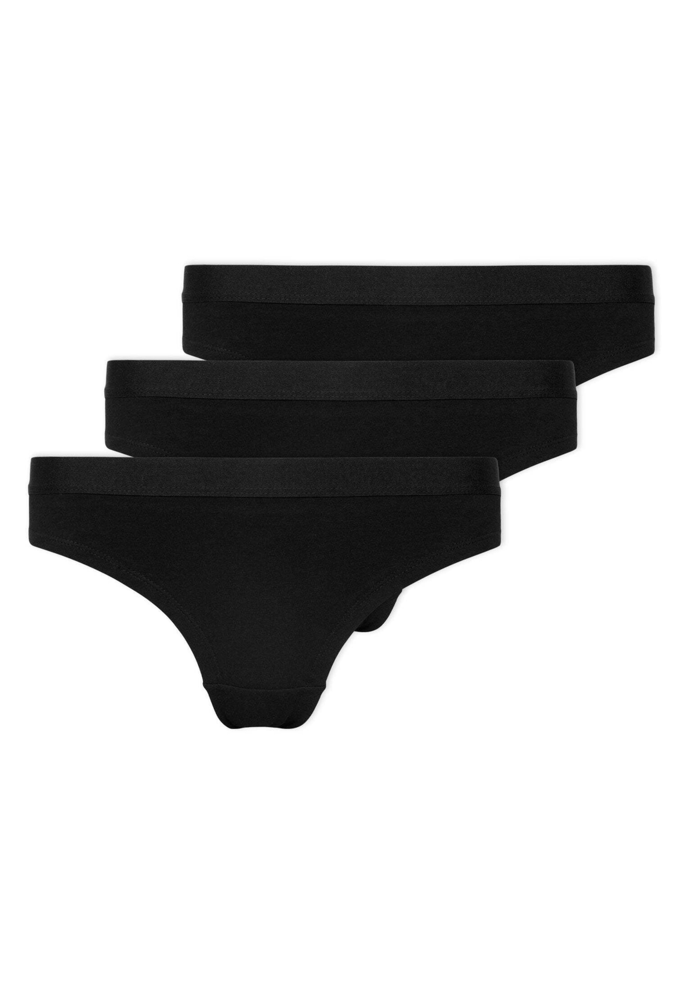 SNOCKS Brazilian Slips in Schwarz: Vorderseite