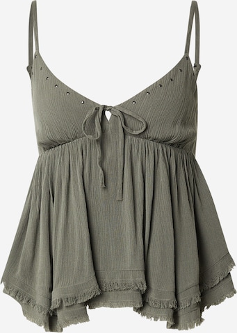 HOLLISTER Top – zelená: přední strana