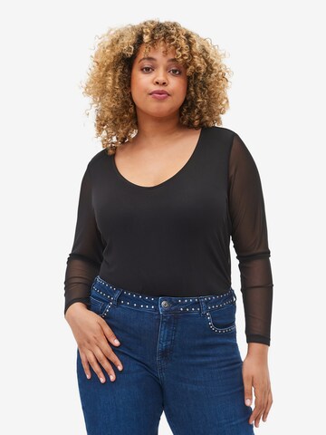 Zizzi - Blusa 'Libby' en negro: frente