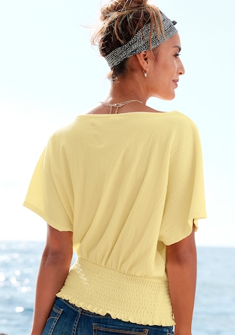 LASCANA Shirt in Yellow