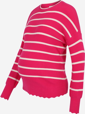 Only Maternity Sweater 'IBI' in Pink: front