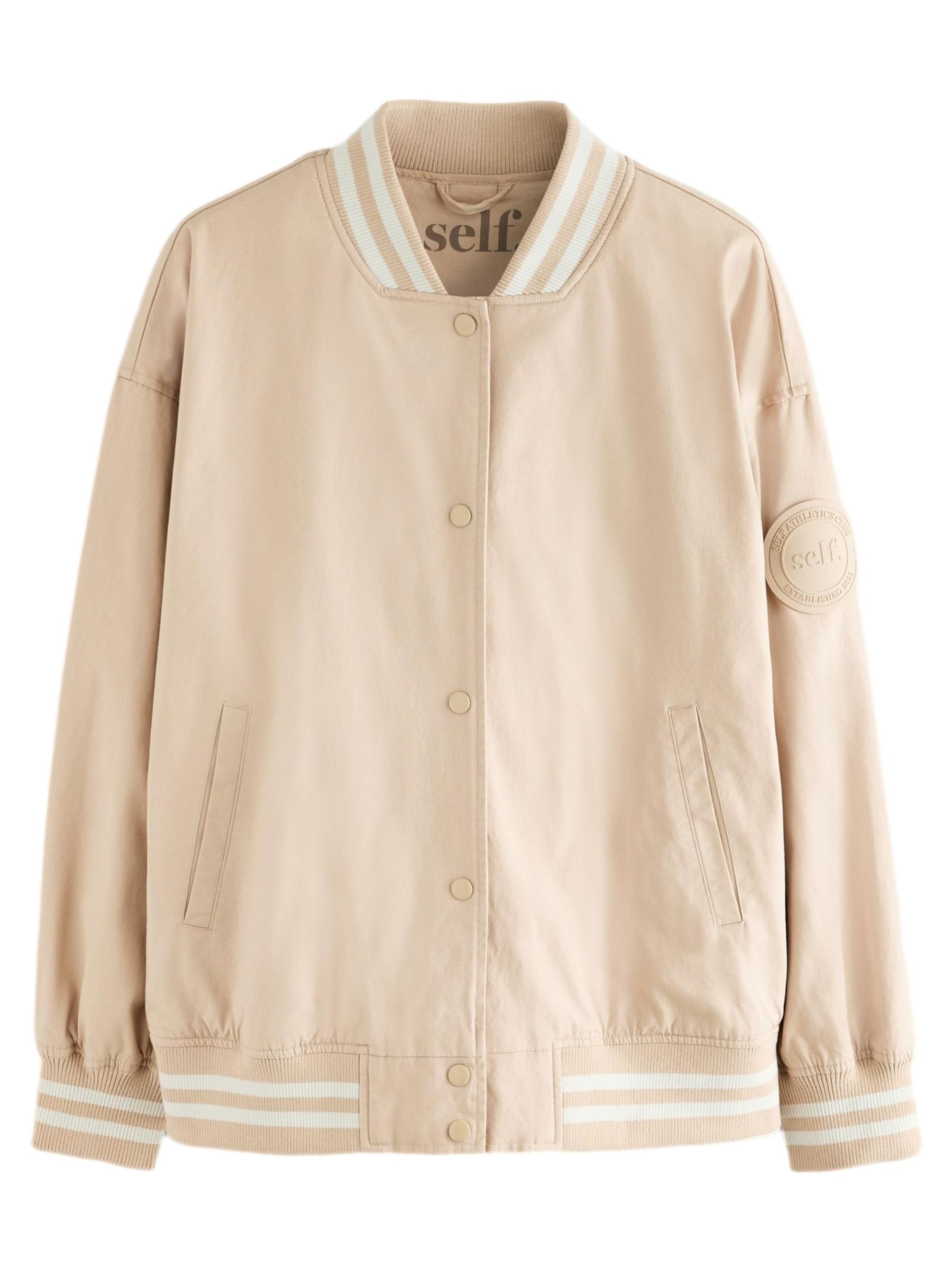 self. Between-season jacket in Beige: front