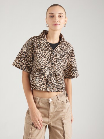 Monki Blouse in Beige: front