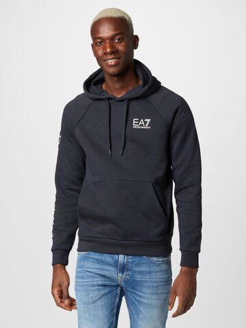 Sweat-shirt EA7 Emporio Armani en bleu : devant